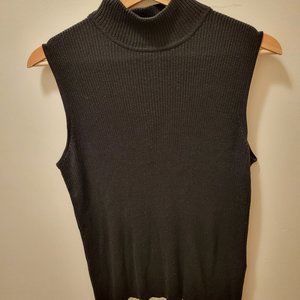 Sophisticated Black Sweater Tank- XL